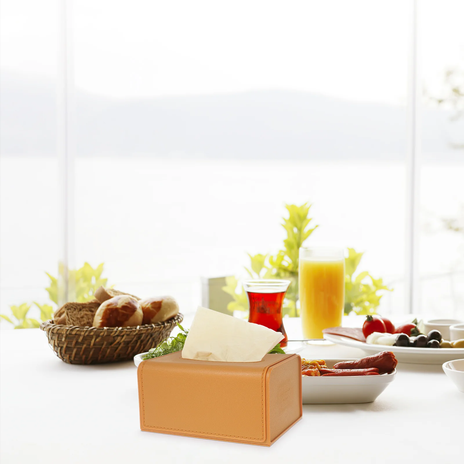 

Imitation Tissue Box Car Holder Napkin Container Coffee Table Paper Towel Dispenser Tpe Plastic Boxes Vehicle Simple