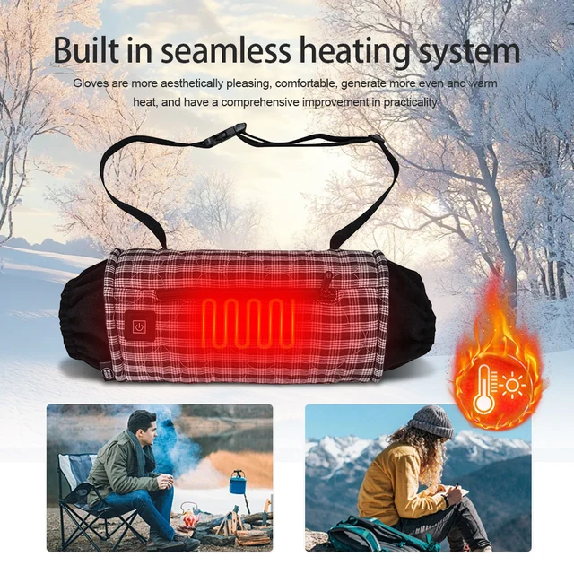 Electric Hand Warmer USB Charging Heated Hand Muff 3-Gear Temperature Control Heating Sleeve for Winter Outdoor Golf Photography 4
