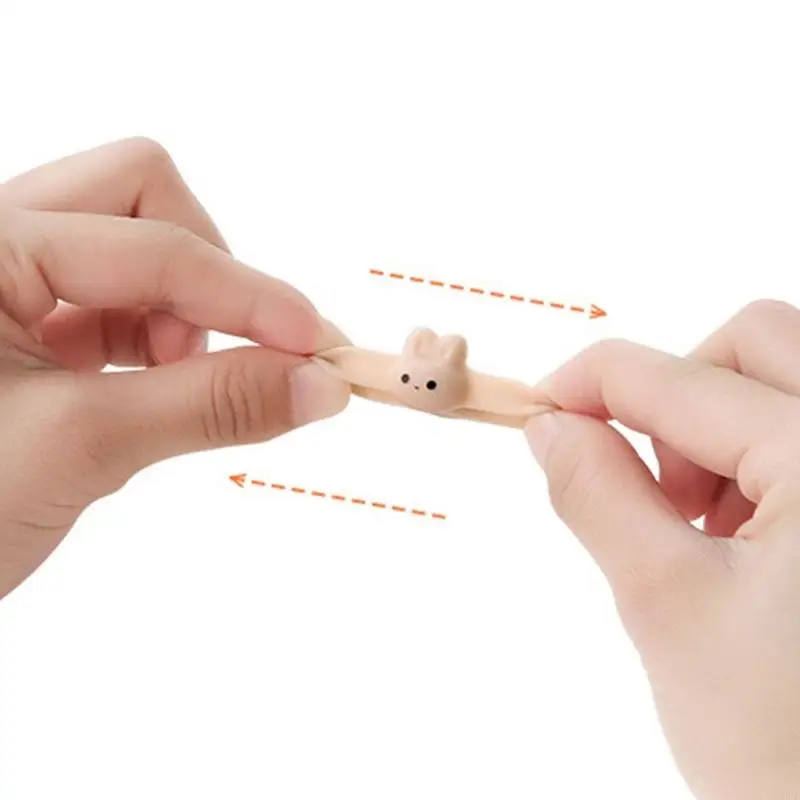 J0PF SpoonScoop Holder Cartoon Rabbit Spoon Non-Stick Ring Baby Tableware Product