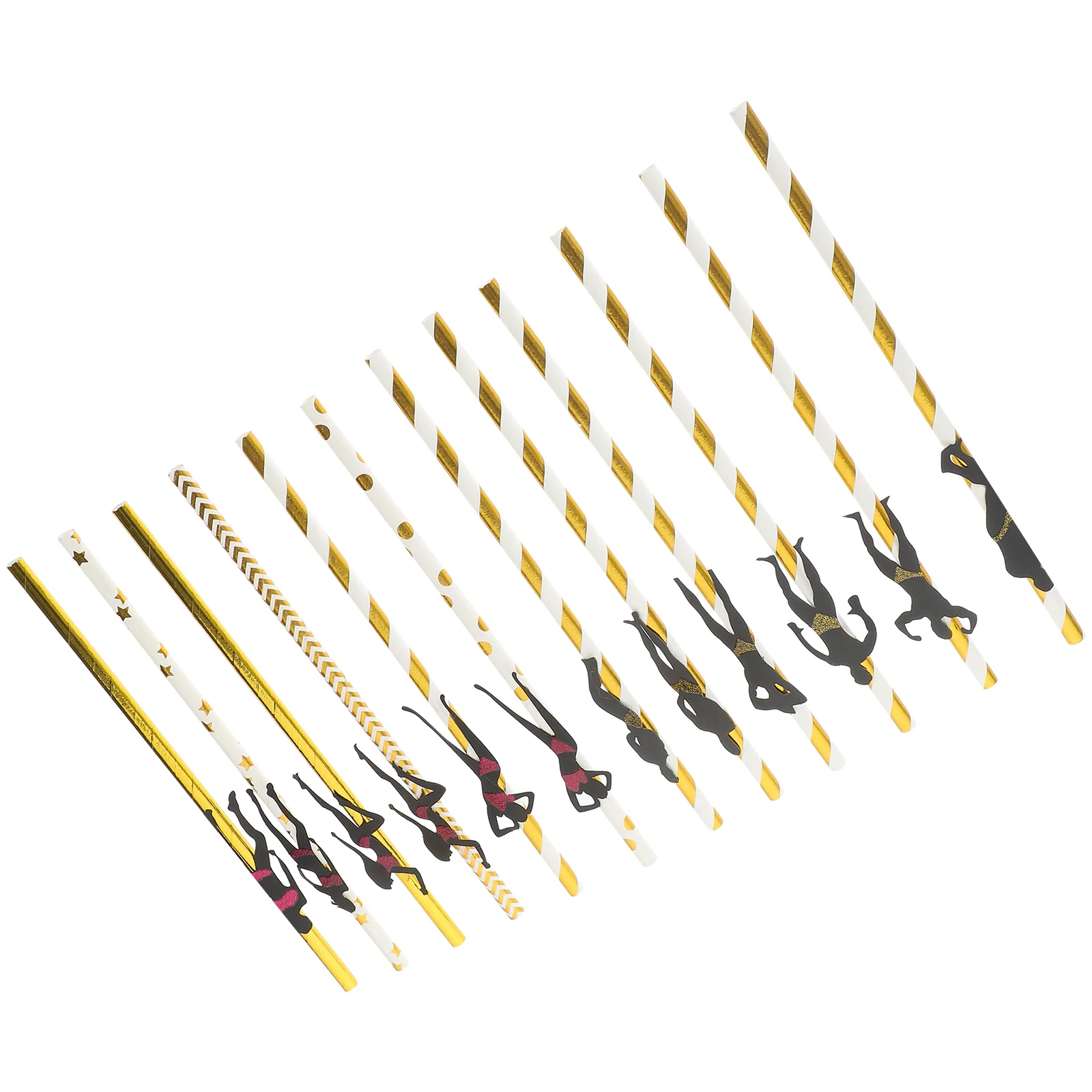 

12pcs Bachelorette Party Drinking Straws Stripper Men Women Straws Disposable Beverage Straws