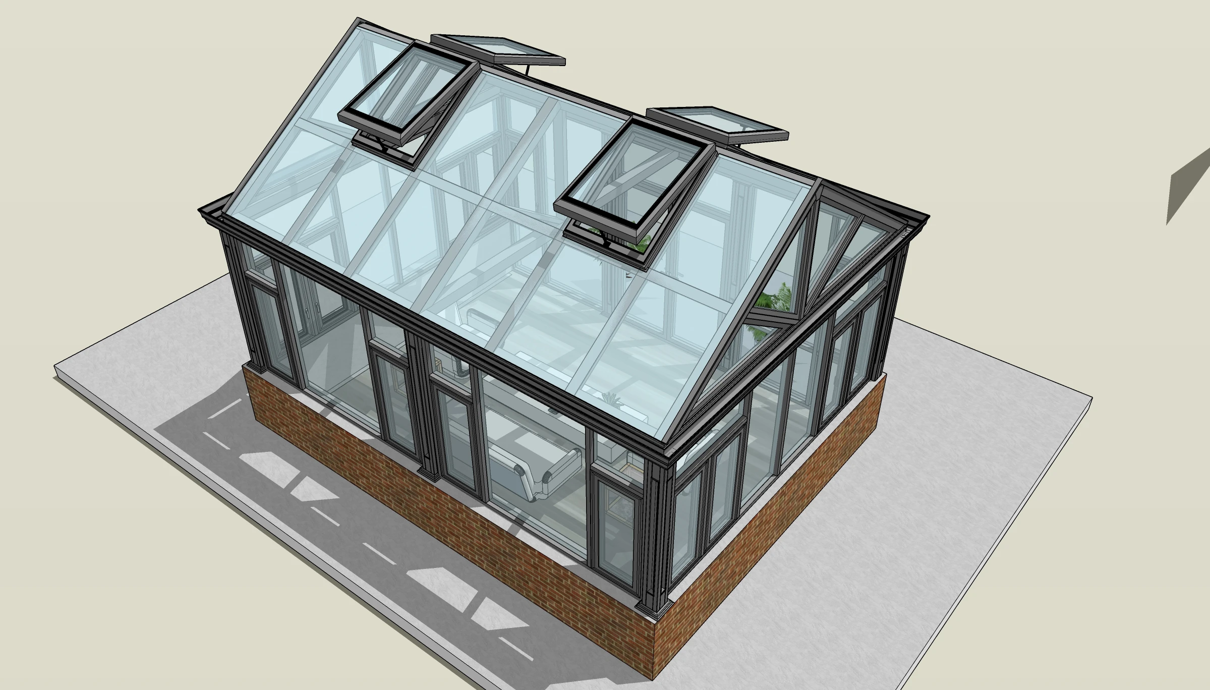 Customize Aluminum sunroom green building material sunroom leisure place as winter garden house