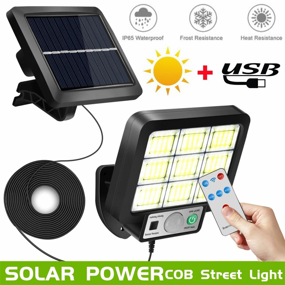 108LED Solar Light Split Wall Lamp Waterproof Outdoor Wall Emergency Street Security Motion Sensor Solar Lamp for Garden Yard