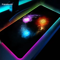 Grand tapis de souris de jeu DOTA2 900x400mm, rétroéclairé, accessoire de Gamer avec LED RGB, pour ordinateur de bureau et PC 