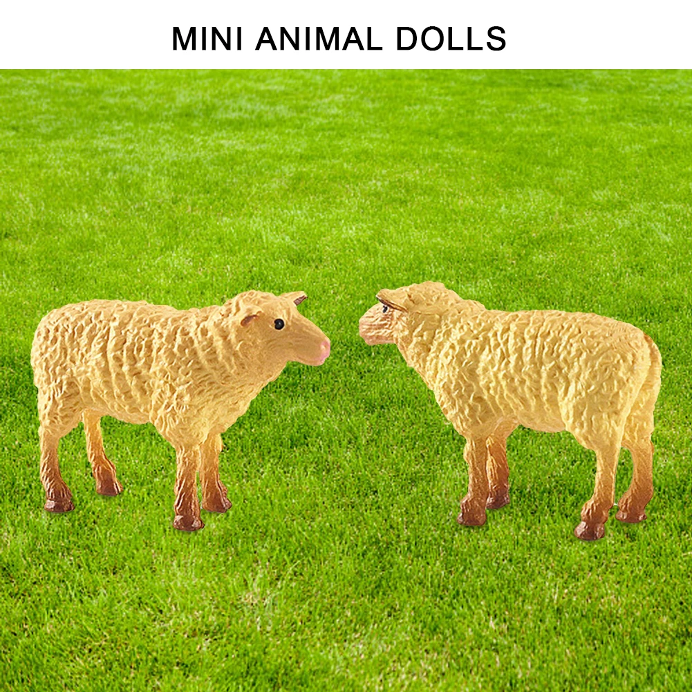 Animal Model Figurines Movable Cute Poultry Figurines Wildlife Chicken Duck Goose Cow Statue Garden Sandbox Home Decoration 2