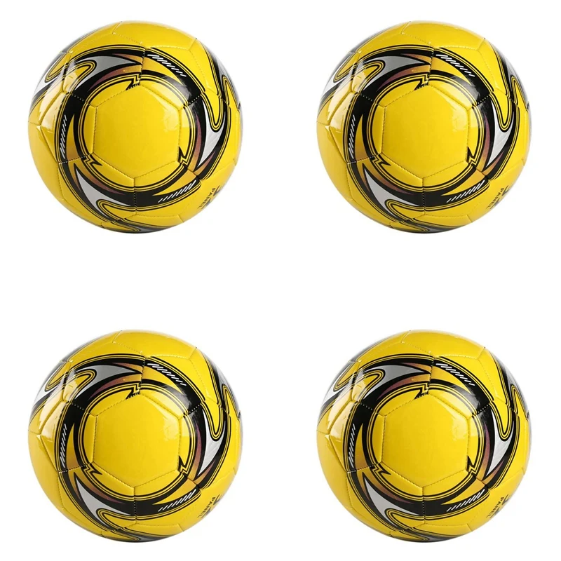 

4X train Leather Soccer Ball Size 5 train Match Football Non-Slip Football Game Indoor Outdoor Football