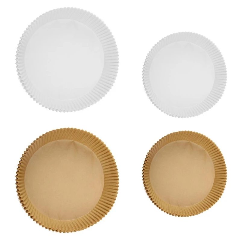

Set of 30/50/100 Disposable Liners Round Oil-Proof Parchment Baking Papers for Kitchen Round Shape Design Easy Use Clean