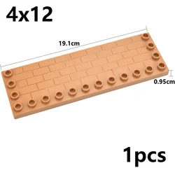 Large Building Blocks Set for Creative Construction: House, Furniture, Wall, Roof, and More (4x12 Plate)