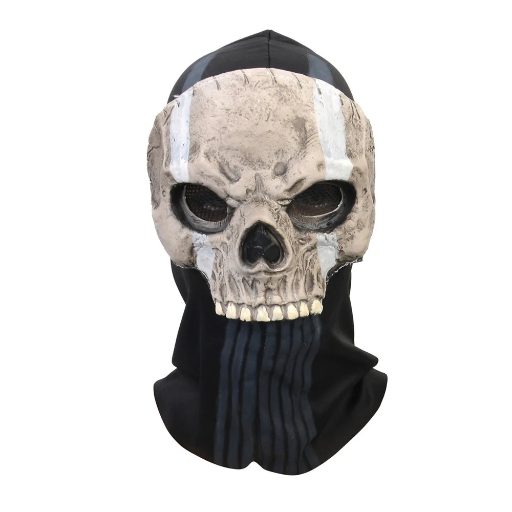 Kuberas Halloween Ghost Mask Ghostface Skull Full Face Mask COD Skeleton  Latex Headgear Scary Halloween Costume Masks Adults