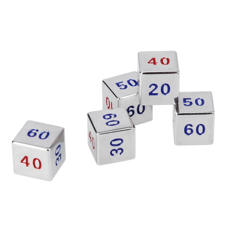 

5 шт. цветной сплав D6 кости математические игры настольная игра DIY игровые кости, шестисторонние