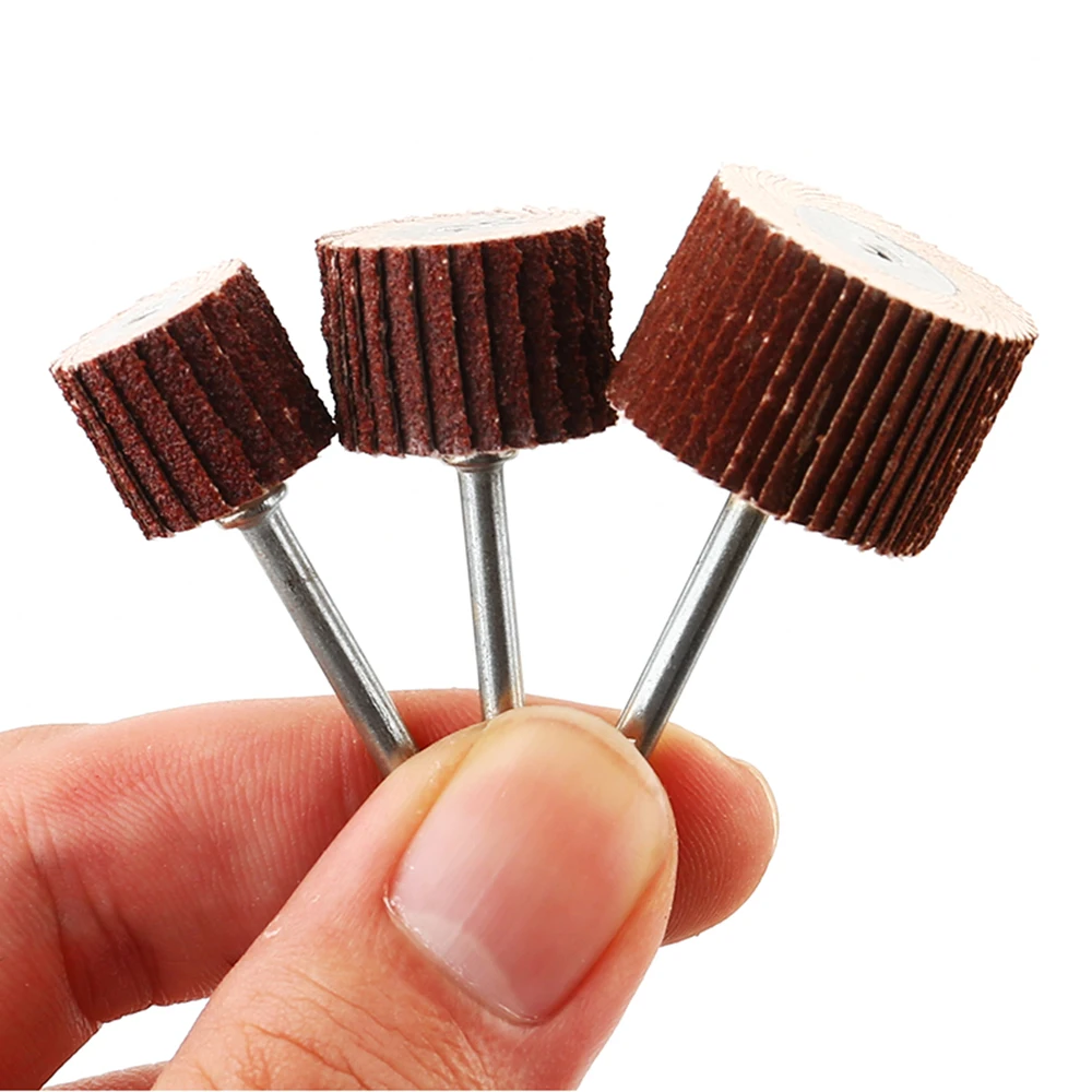 

10pcs Sanding Flap Set Grinding Sandpaper Rust Removal Wheel Head Sander Abrasive Tools With 3mm Shank for Dremel Rotary Tools