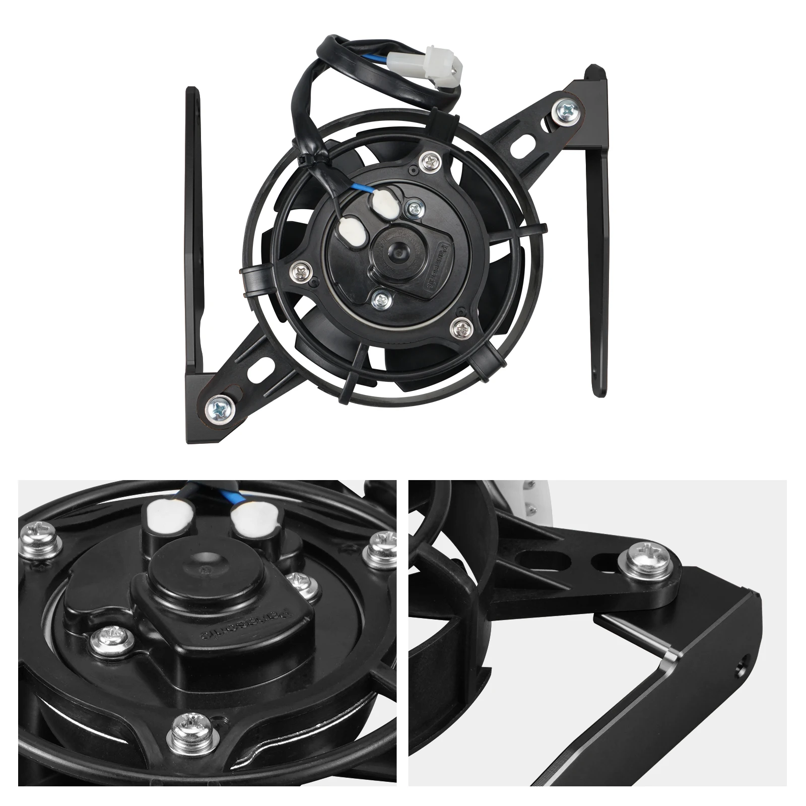 12V Electric Radiator Cooling Fan Bracket For GasGas EC 300-EC MC EX 250 300 ECF MCF EXF 250 350 450 KTM EXC