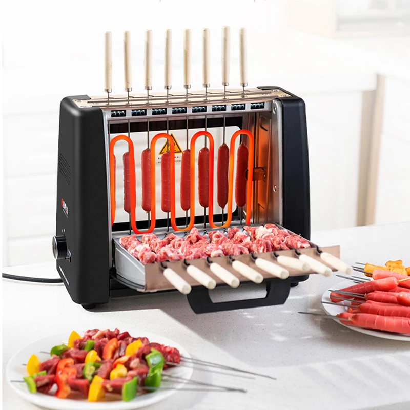 Barbecue Grill Household Automatic Rotating Skewers Machine Smokeless Rotary Electric Grill 220V/1200W Barbecue Grill 3