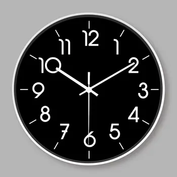 "Minimalist Black & White Wall Clock – Classic Design" 1