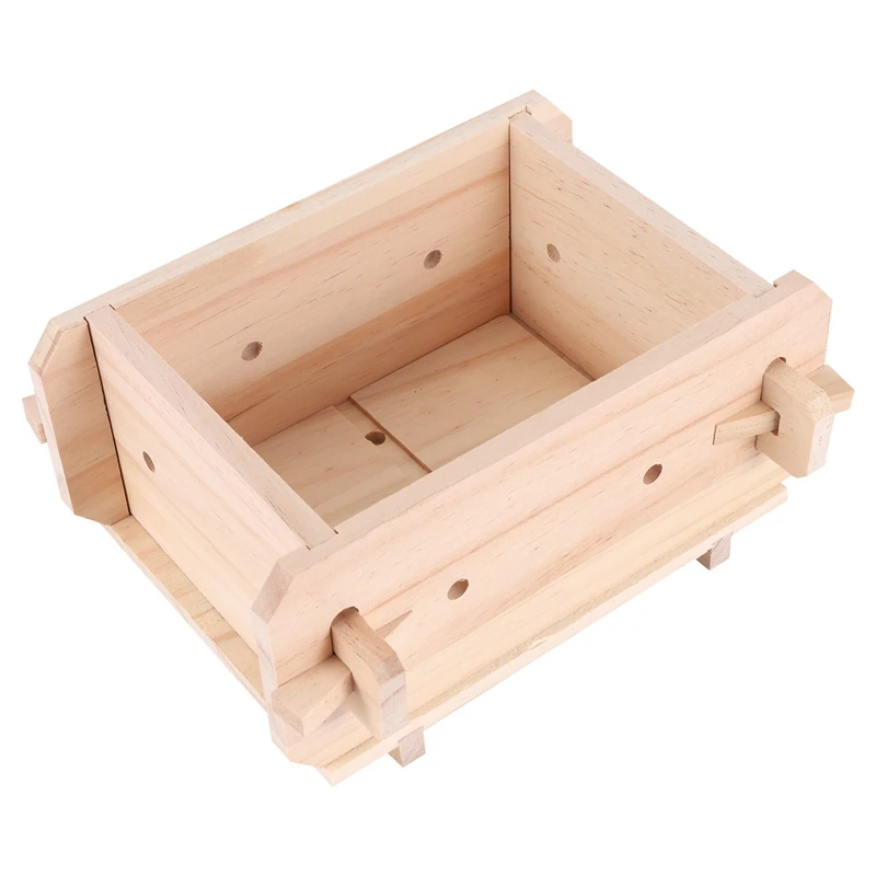 Tofu Mold Tool,Removable Wooden Press Box,Home Kitchen Tofu Maker Press Mold Kit For DIY Cooking Handmade
