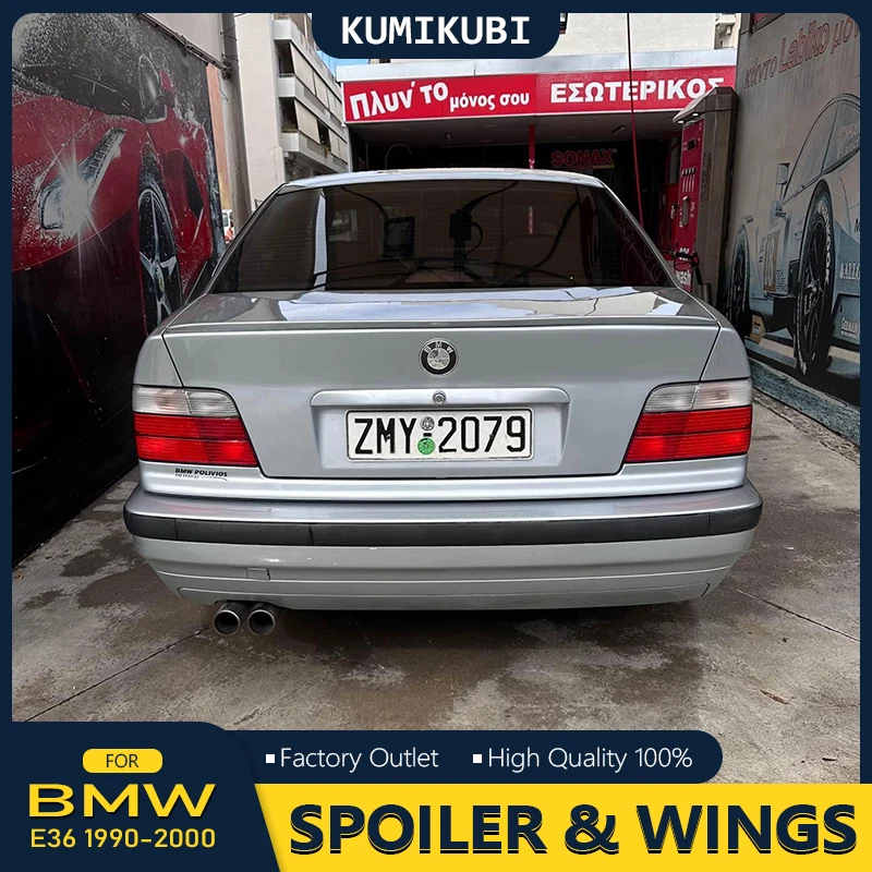 Per Bmw E36 M3 Spoiler 1990-2000 Bmw M3 Series M3 Style Spoiler E36 Series 3 Coupe Abs Plastic Materail Spoiler Non Verniciato