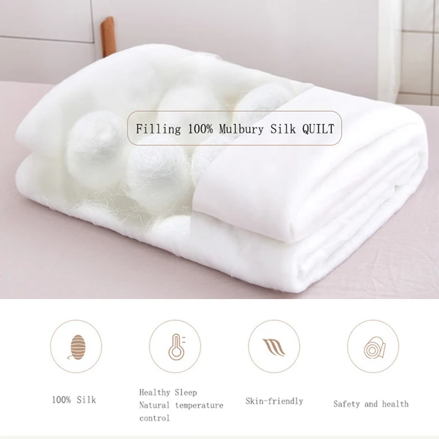 Sondeson Luxury 100% Silk Quilt – Warm Jacquard Duvet