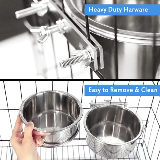 Hanging Water Dispenser Food Bowl Cage Mount for Dog Cat Pet Supplies Detachable Hanging Water Bowl Y5GB