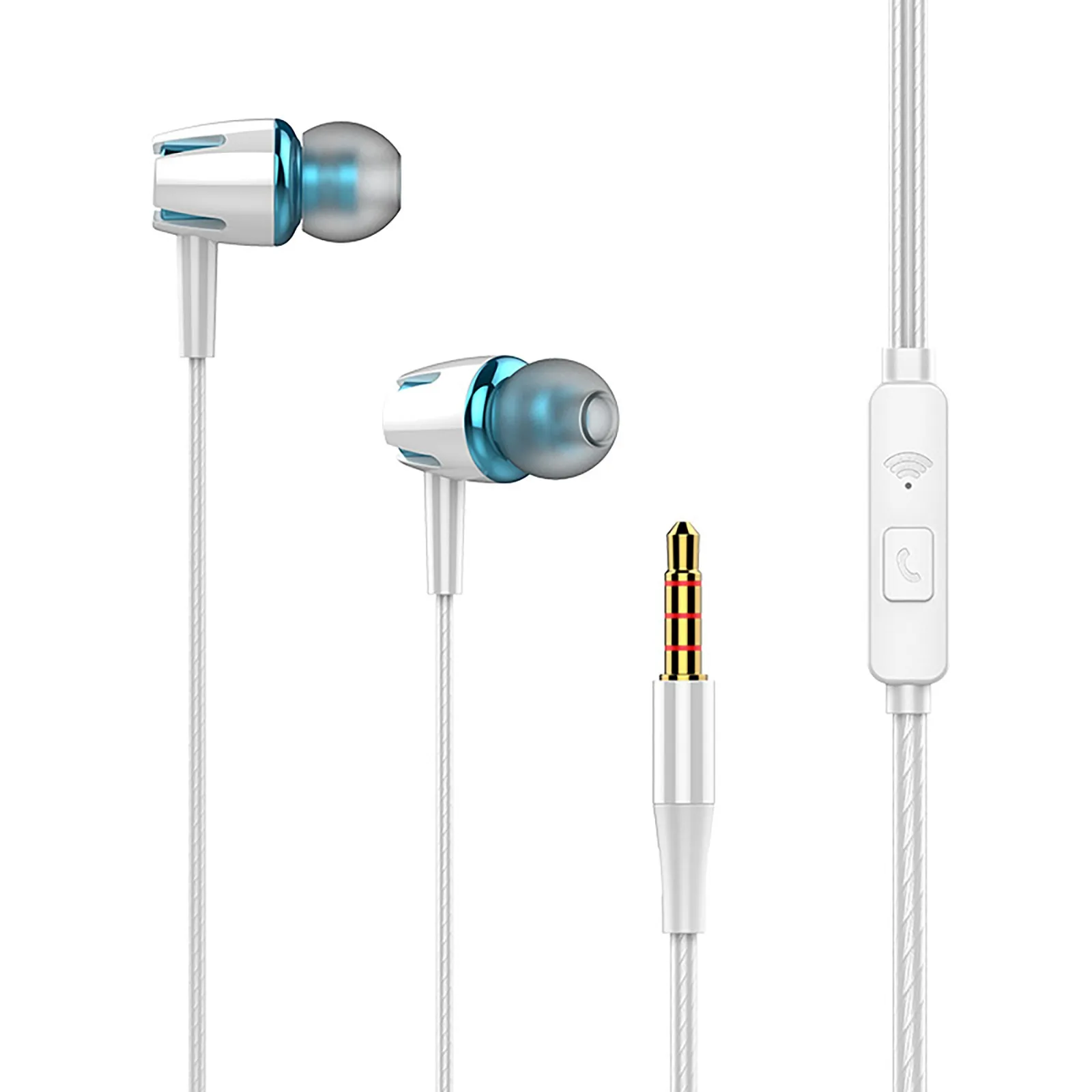 3.5mm Wired Headphones With Microphone For Laptop Earphones In Ear Headphones With Microphone Wired Earbuds For Phones Samsung