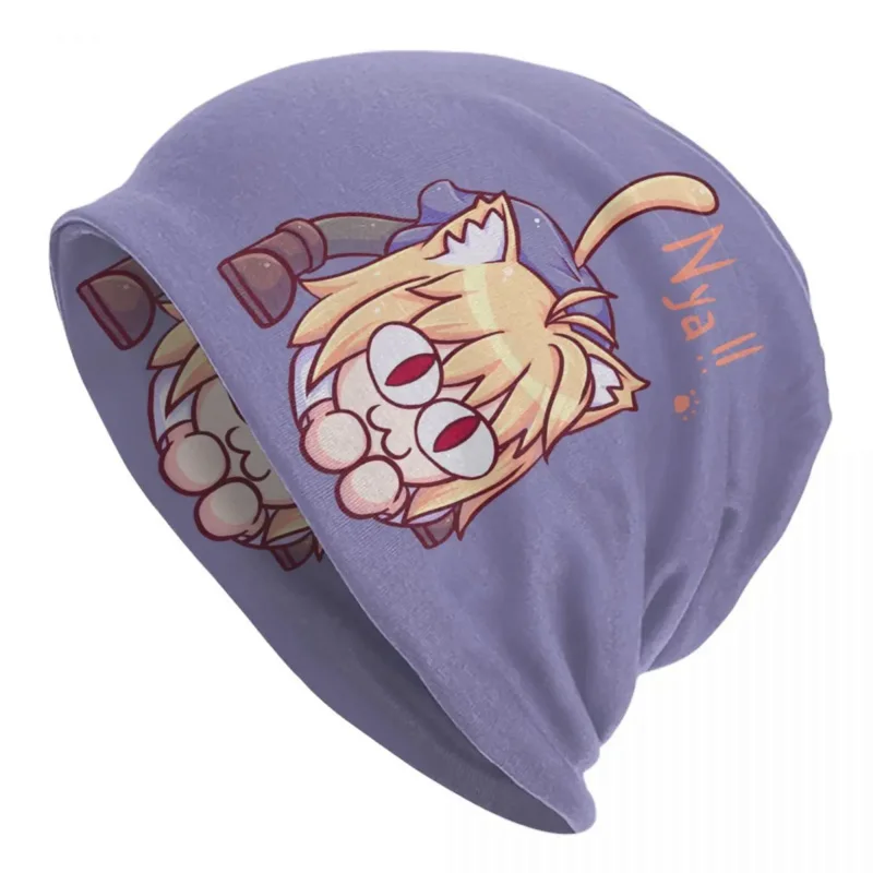 

Шапка унисекс вязаная зимняя, с рисунком кошки