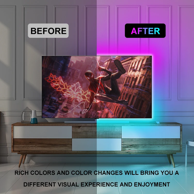 WS2812 LED Ʈ  5050  APP RGBIC    RGBW LED  Ǯ Ʈ   ġ +  