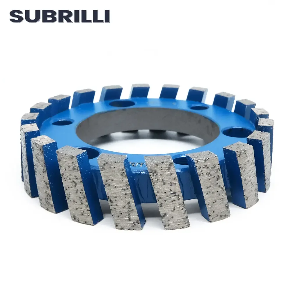 SUBRILLI 86mm CNC Grinding Wheel Diamond Sintering Segmented For Router Machine Calibrating Wheel Stone Granite Marble Profiling