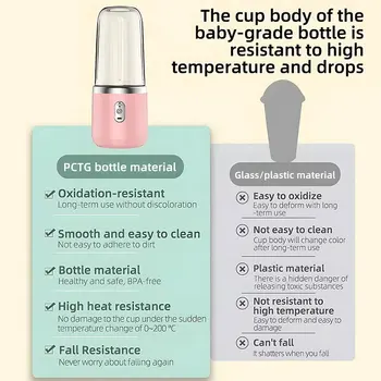 USB Personal Mini Juicer Cup Portable Handheld Travel Blender with Single Double Cups for Water Bottles 1