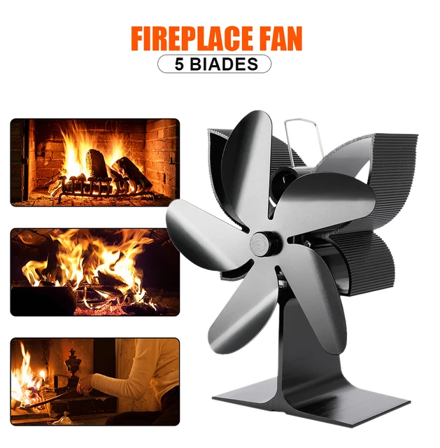 Ventilateur de poêle à bois à 4 lames, brûleur à bois, écologique,  silencieux, chaud pour l'hiver, Distribution de chaleur efficace pour la  maison - AliExpress