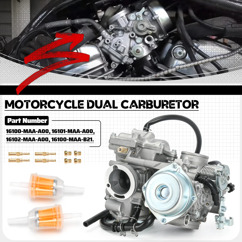 Dual Carburetor Carb For Honda Shadow Spirit 1100 VT1100 VT1100C 98-07 Motorcycle Dual Carburetor 16100-MAA-A00