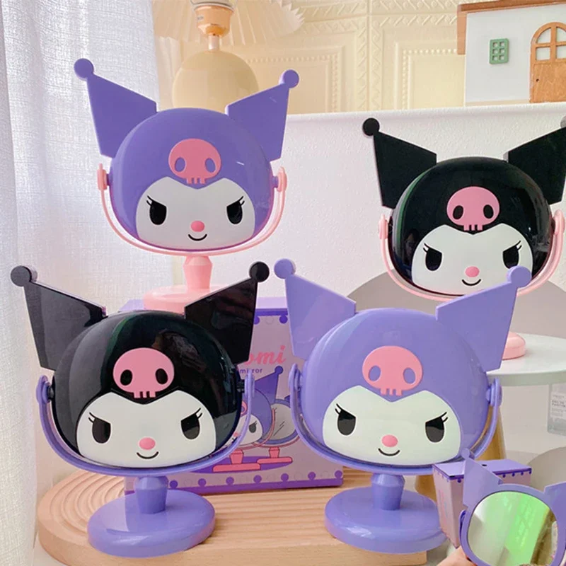 

Sanrio Kawaii Kuromi косметическое зеркало аниме мультфильм дом общежитие модное изысканное настольное трехмерное зеркало для туалетного столика девушка