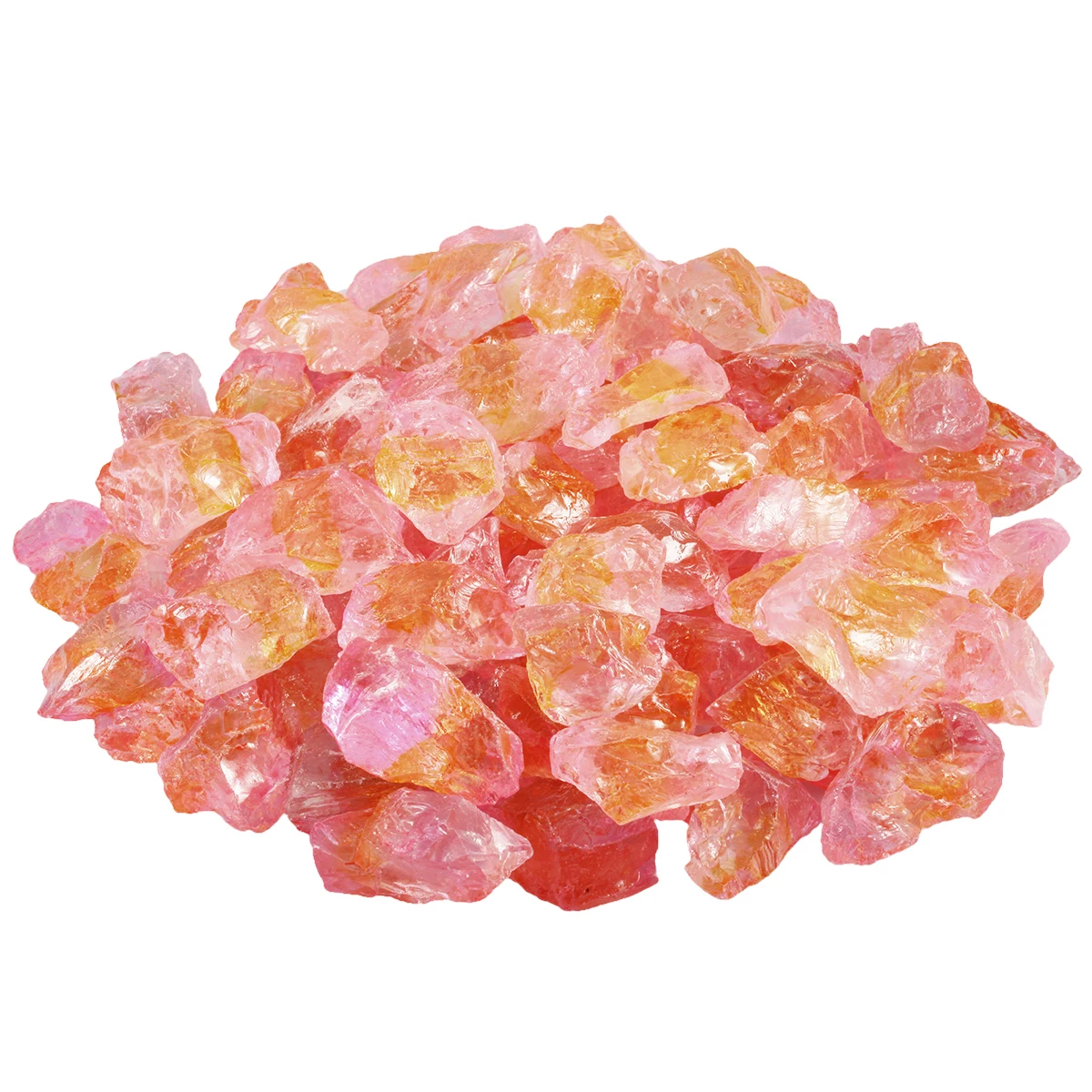 0.5lb Titanium Coated Natural Rough Rock Crystal Quartz Raw Stones Diffuser Oils Reiki Healing Minerals Treatment Stone
