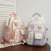 Book Bag Large-capacity Nylon Casual Campus Backpack Middle School Student Schoolbag Lightweight Elementary School Girl Backpack 2