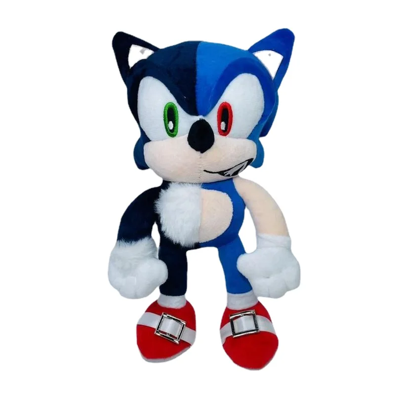 

New Cartoon Plush Toy Sonic The Hedgehog Game Peripheral High-value Creative Fashion Two-color Stitching Wool Children's Doll