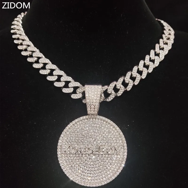 Catena A Maglie Cubane Hip-Hop 13mm Per Uomo Iced Out Bling Catena Cubana Con St