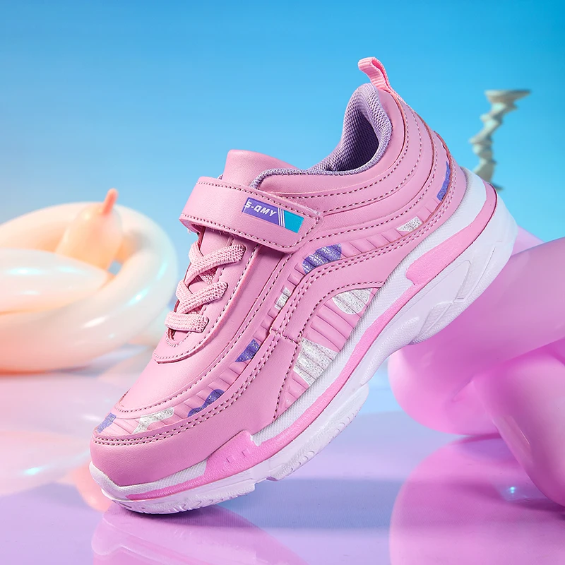 

Pink Girls Sport Shoes Waterproof Running Shoes Kids Sneakers Tenis Infantil Breathable Antislip Children Shoes Chaussure Enfant