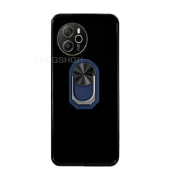 Blackview Shark 8 - 6.78 Back Ring Holder Silicone Phone Case for Oscal Tiger 12 (Black Tpu C Blue)