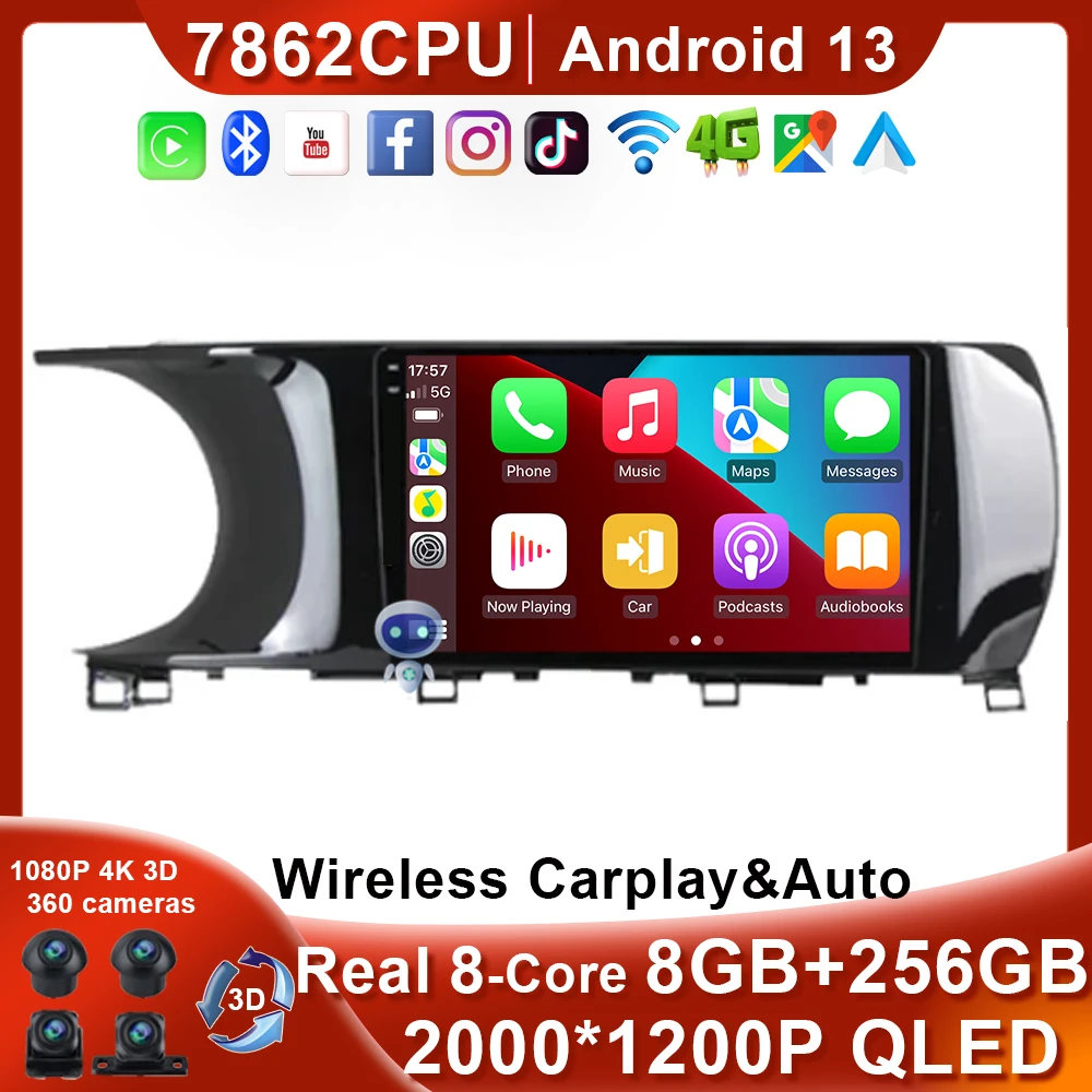

Auto BT5.0 8+256G For Kia K5 3 III 2020 - 2021 Car Radio Multimedia Video Player Navigation GPS Auto DSP Wifi 4G BT5.0 RDS QLED