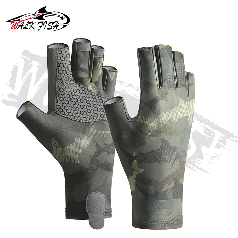Loogdeel Fishing Gloves UPF 50 Sun Men Hands Protection Gloves Breathable Outdoor Sportswear Carp Fishing Apparel Pesca