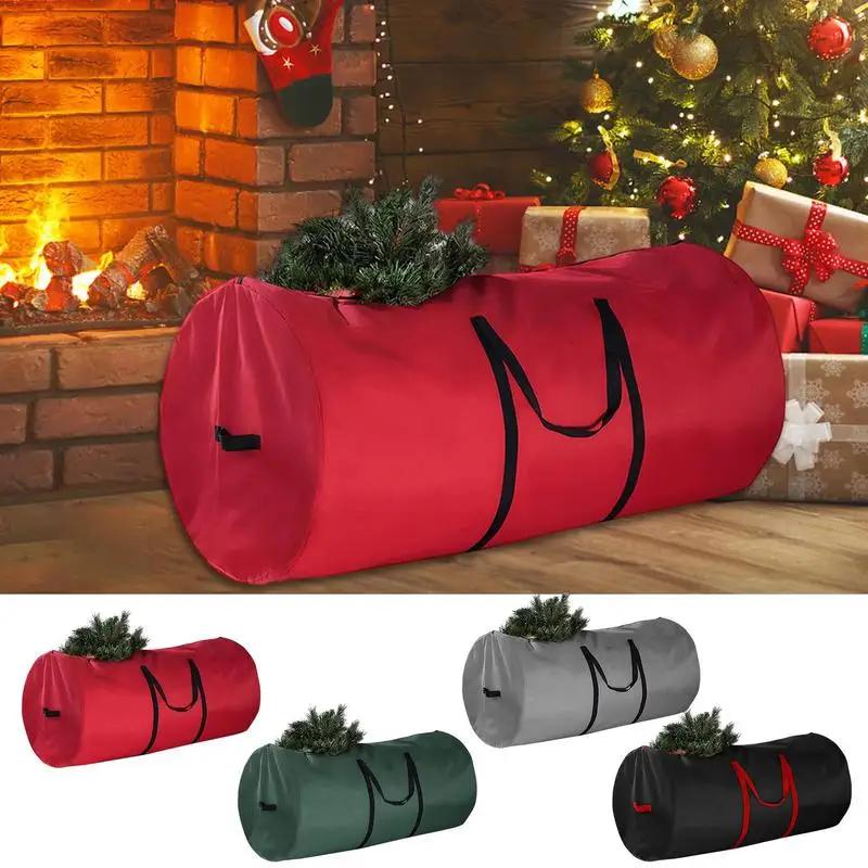 

1pc Christmas Tree Storage Bag Heavy-Duty Storage Bags For Artificial Trees Seasonal Decor Packing Moving Bag With Carry Handles