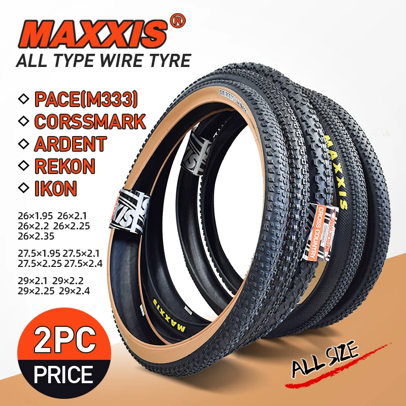 2pcs Maxxis Pace M333  26x1.95 MTB Foldable Cross Country Tire 