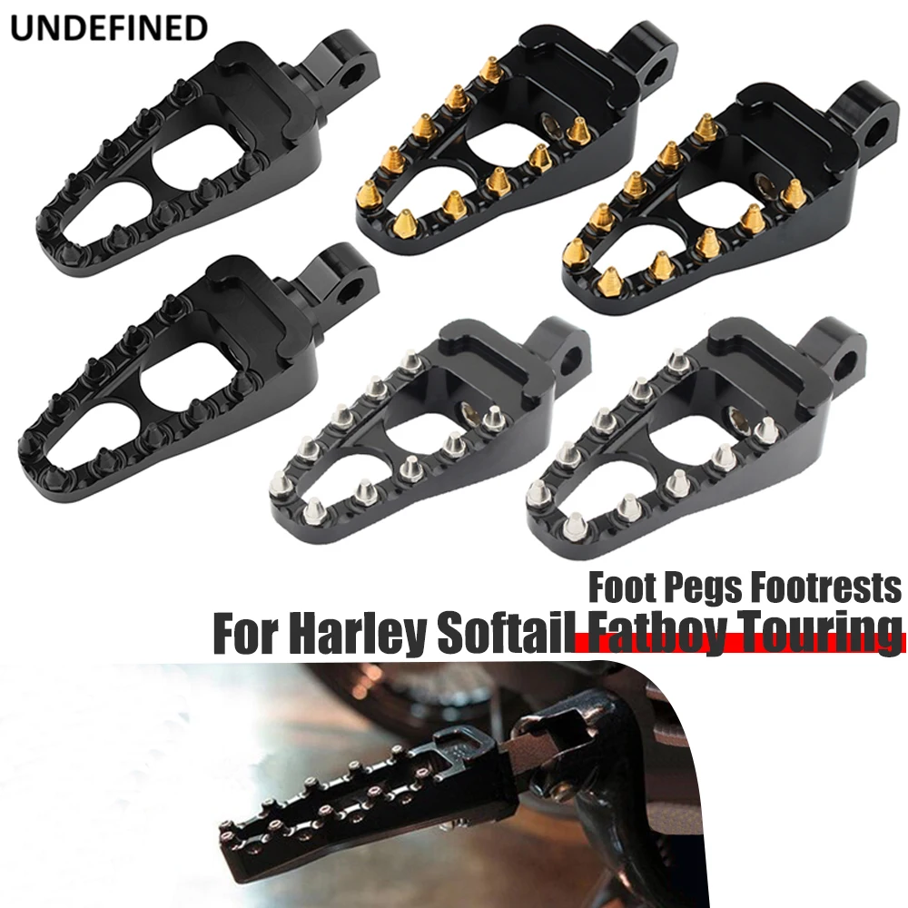 

MX Foot Peg for Harley Dyna Street Bob Sportster 883 Softail Fatboy Touring Road Street Glide Footpeg Chopper Bobber Black Spike