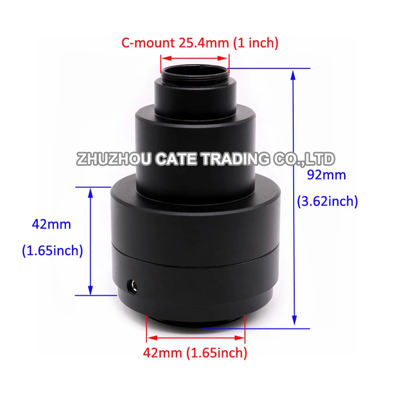 1X 0.35X 0.5X 0.63X Focusable Microscope C mount Adapter Trinocular Reduce Lens CCD Camera Adapter for Olympus Microscope 2