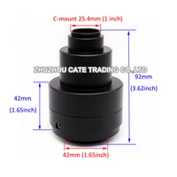 1X 0.35X 0.5X 0.63X Focusable Microscope C mount Adapter Trinocular Reduce Lens CCD Camera Adapter for Olympus Microscope 2