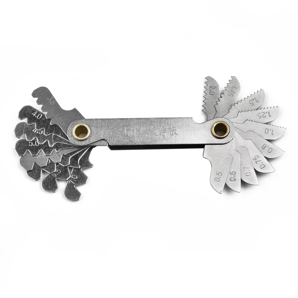Description Picture 5 of itemScrew Pitch Gauges 55/60 Degree Metric Inch Thread Plug Gauge Gear Tooth Measuring Gauge Lathe Combination Tools