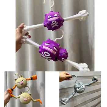 Colgador con impresión 3d de Pokémon de Anime, figuras de acción divertidas de Geodude, colgador de ropa antideslizante creativo, estante de secado, juguetes para artículos para el hogar 1