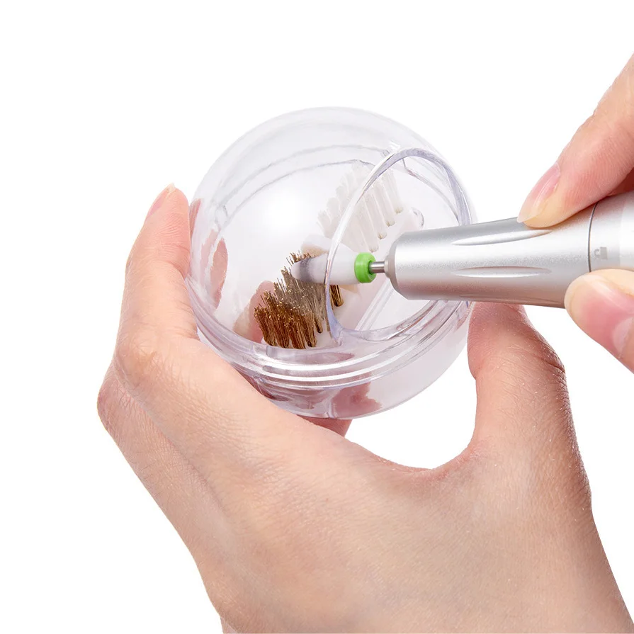 Nail Drill Bits Cleaning Brush Set Copper Wire Polishing Remove Dust Grinding Head Soft Brush Cleaner Nail Art Tools Accessory