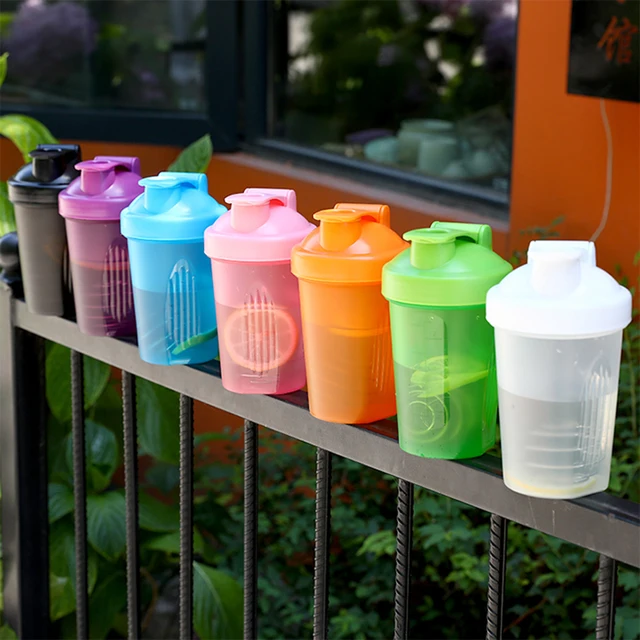 Milkshake protein powder shaker cup, gym plastic portable sports water cup  - AliExpress