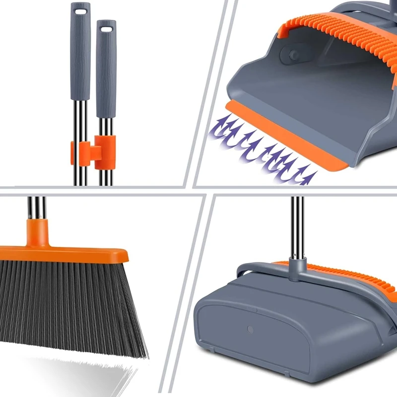 Broom And Dustpan Set Broom Dustpan Set Stand Up Broom And Dustpan Broom And Dustpan For Home 5