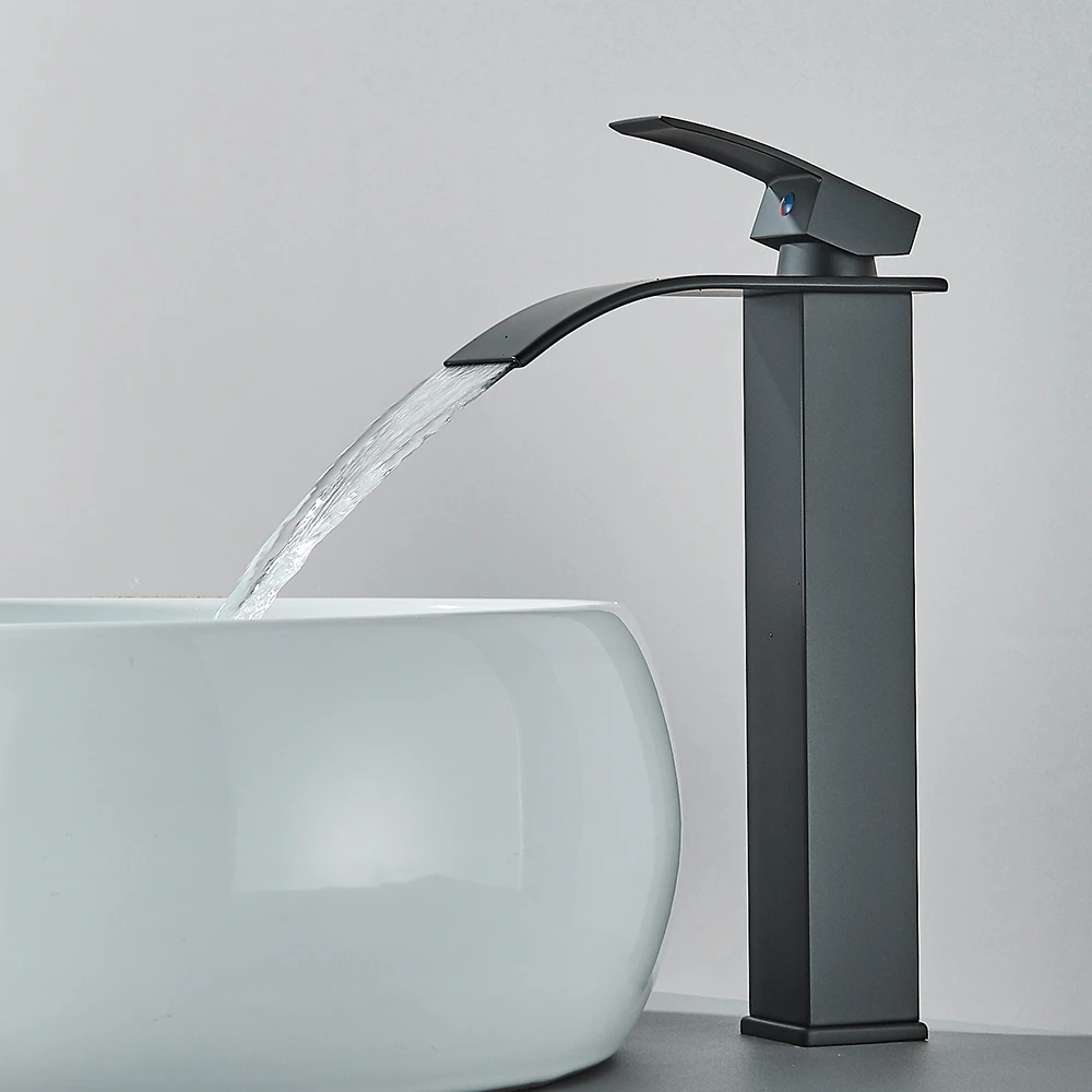 Waterfall Basin Faucet Bathroom Sink Water Tap Single Handle Hot Cold Water Mixer Tap Bathroom Torneiras Crane basin faucet bathroom faucet