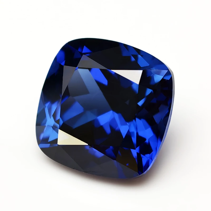 Top Royal Blue Lab Grown Sapphire Gemstone SQ Cushion Shape Synthetic Sapphire Gems Loose Stone With AGL Certificate
