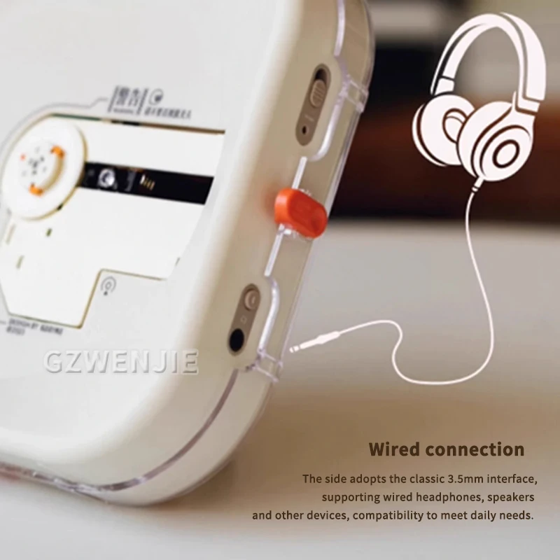 Portable CD Player Dazzling Colour Music Walkman Bluetooth 5.3 Rechargeable HIFI CD Player Small Mini Multi Mode Playback R400